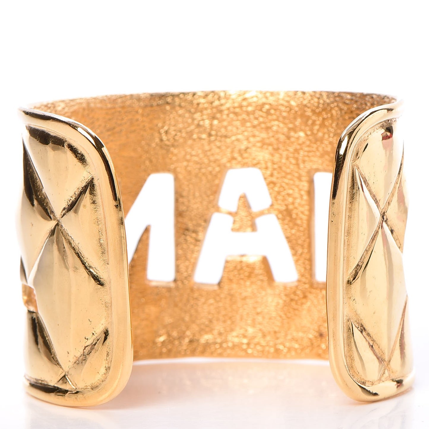 Quilted Cut Out Cuff Gold