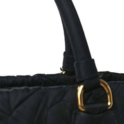 Prada Tessuto Nylon Chevron Quilted Tote Black 8 of 8
