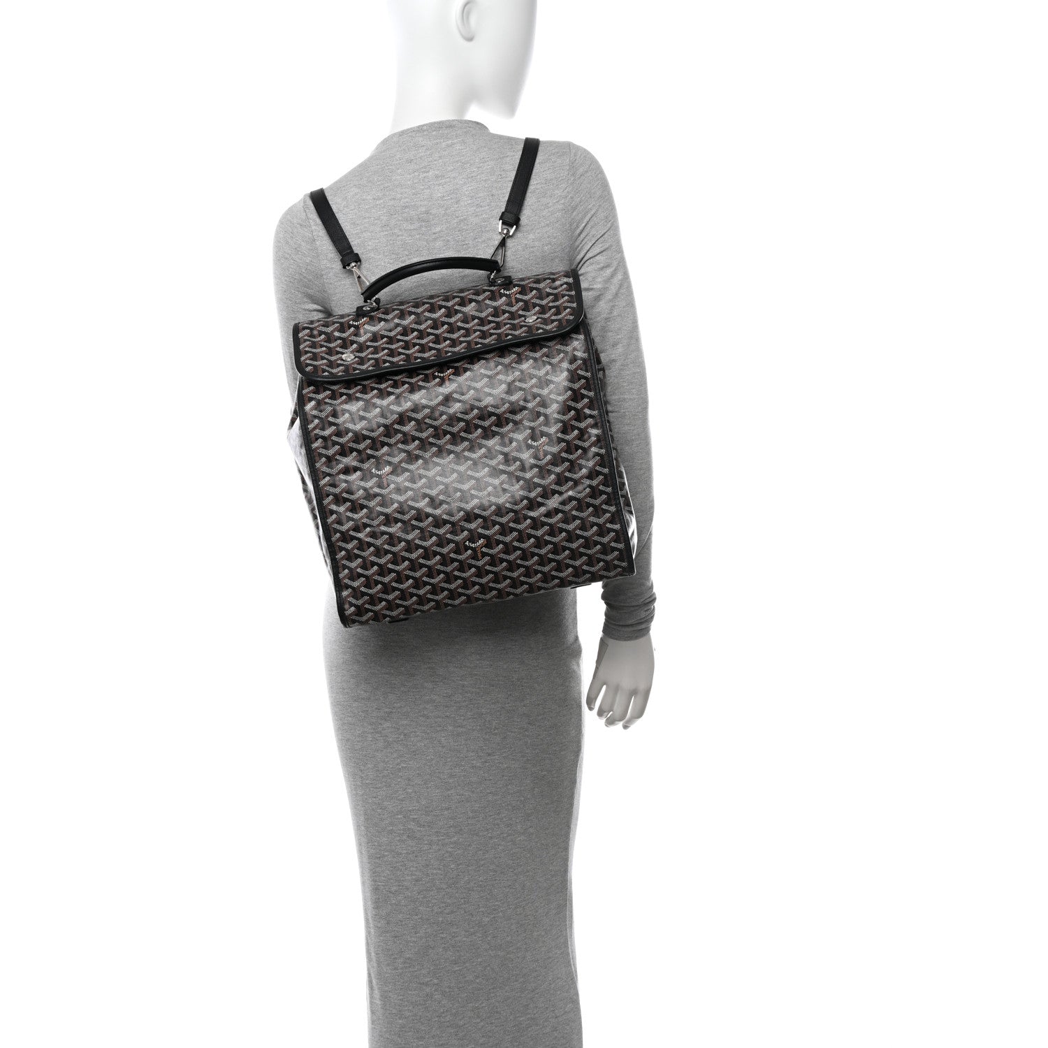 Goyard Goyardine Saint Leger Soft Briefcase Backpack Black 2 of 11