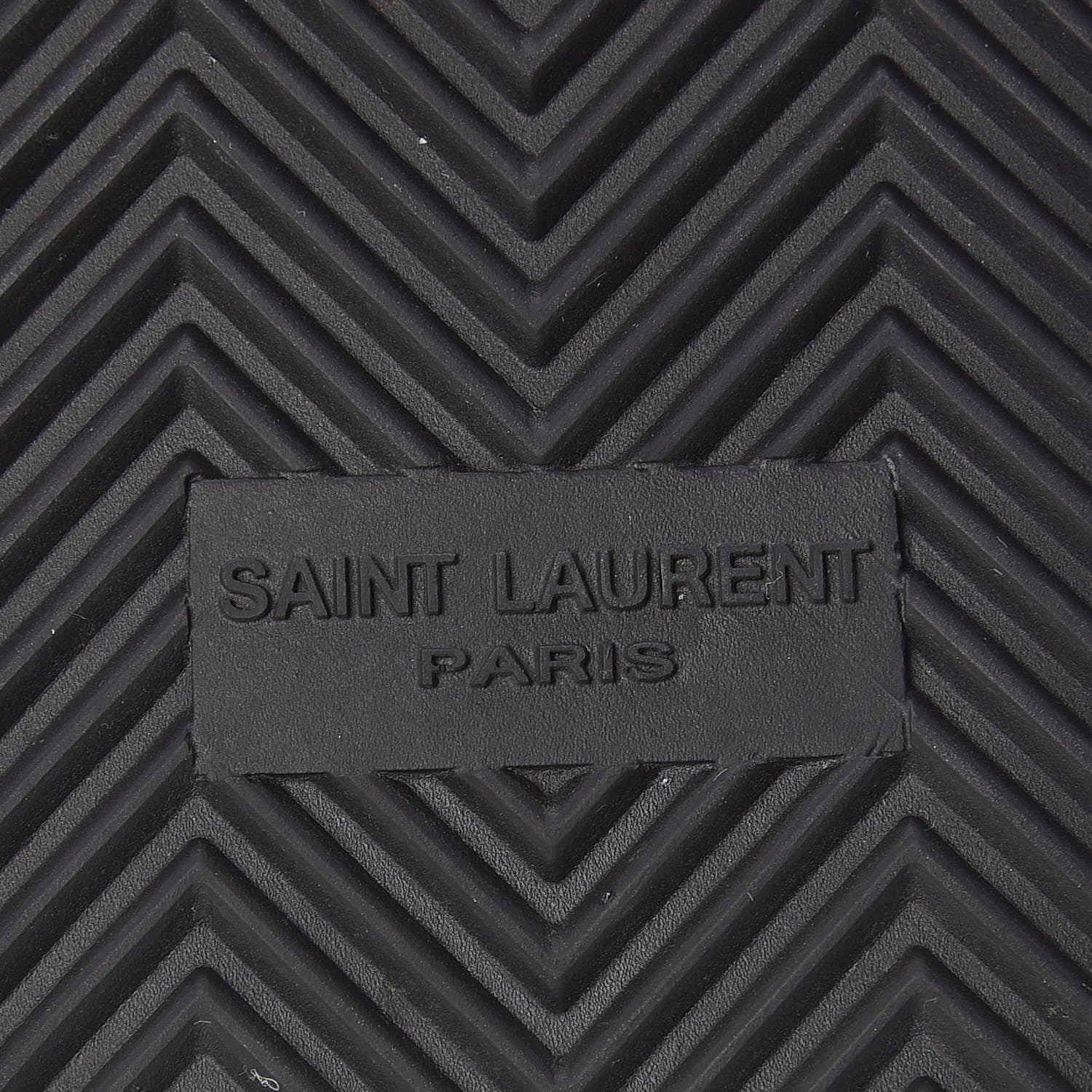 Saint Laurent Lambskin Joan Slide Sandals 34 Powder Black 6 of 9