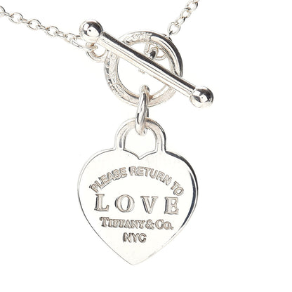 Tiffany Sterling Silver Enamel Return to Tiffany Love Heart Necklace Blue 5 of 5