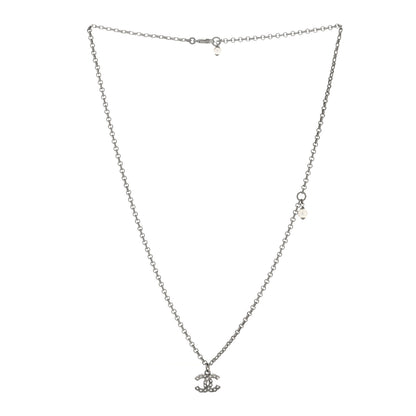 Chanel Crystal CC Necklace Ruthenium 3 of 4