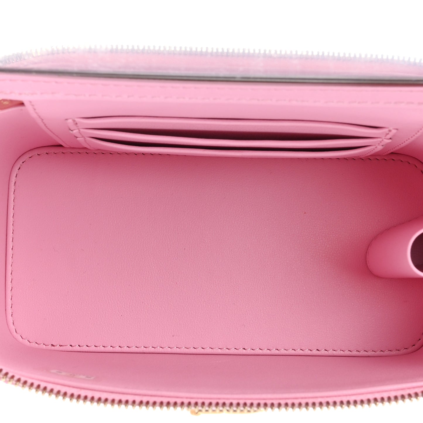 Caviar Quilted Sweetheart Vanity Case Pink