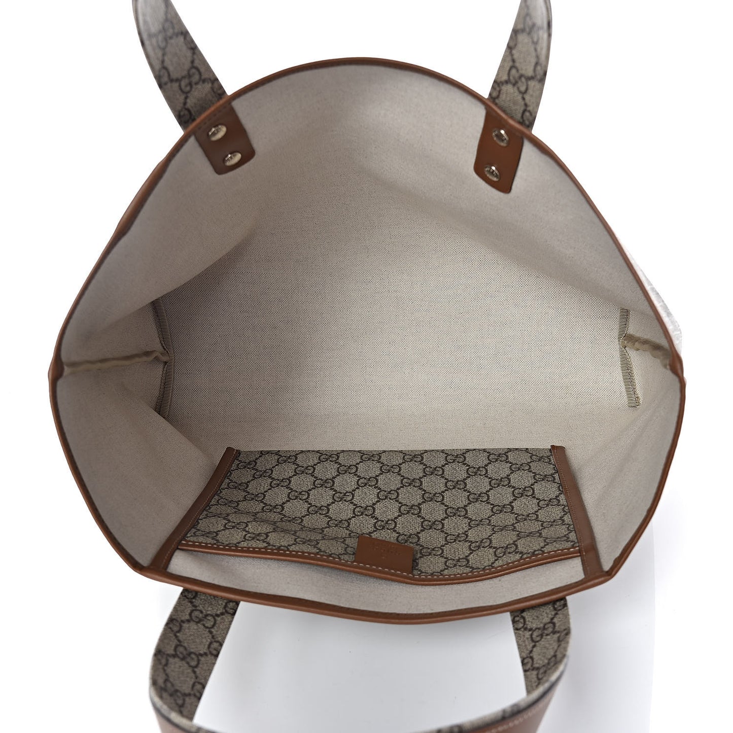 GG Plus Monogram Medium Signature Web Loop Tote Brown