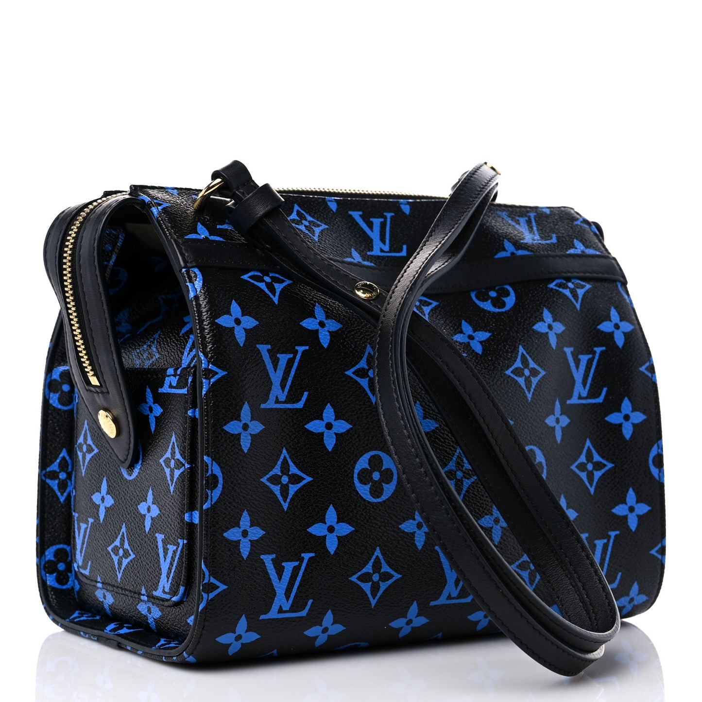 Colored Monogram Speedy Amazon PM Blue Black