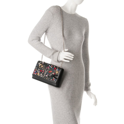 Saint Laurent Calfskin Embellished Medium Monogram Kate Satchel Black 2 of 6