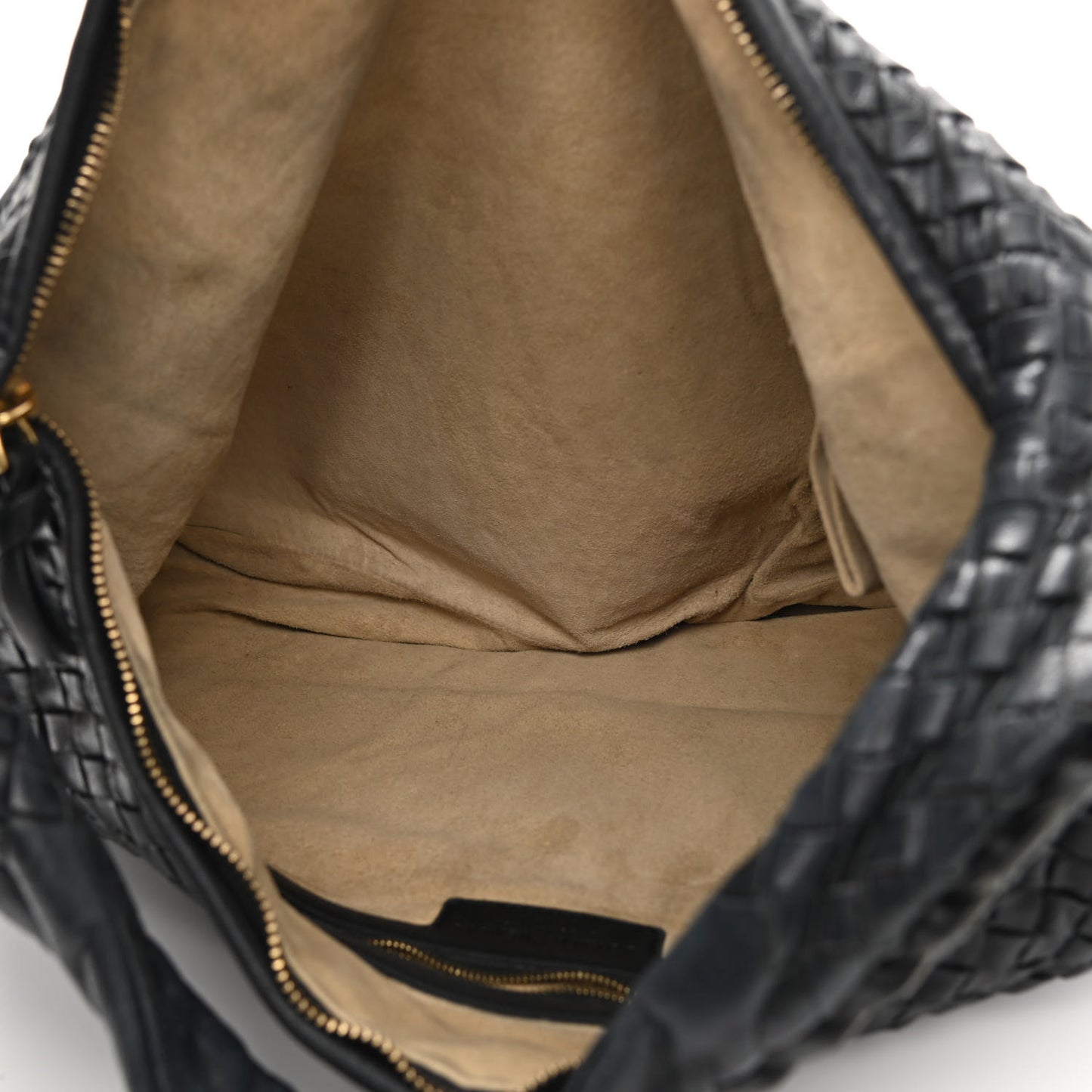 Nappa Intrecciato Large Veneta Hobo Black