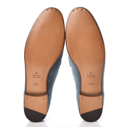 Gucci Suede Mens Horsebit Loafers 39.5 Blue 5 of 9