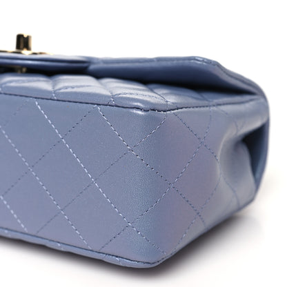 Chanel Iridescent Lambskin Quilted Mini Rectangular Flap Light Purple 10 of 10