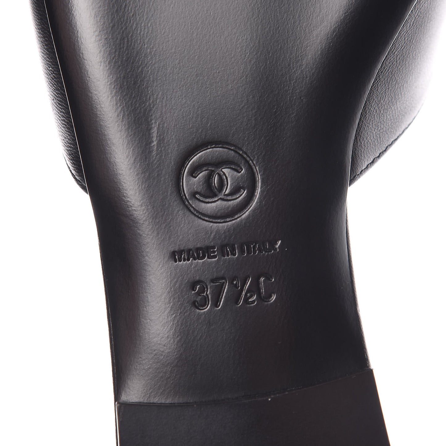 Lambskin Camellia Sandal Mules 37.5 Black