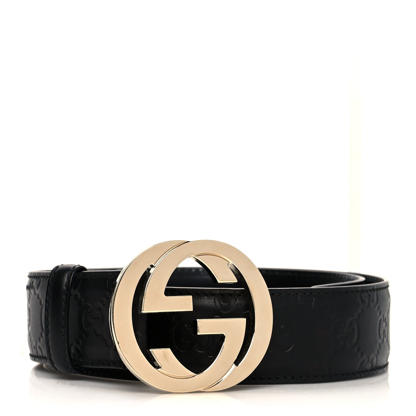 Guccissima Interlocking G 40mm Belt 80 32 Black