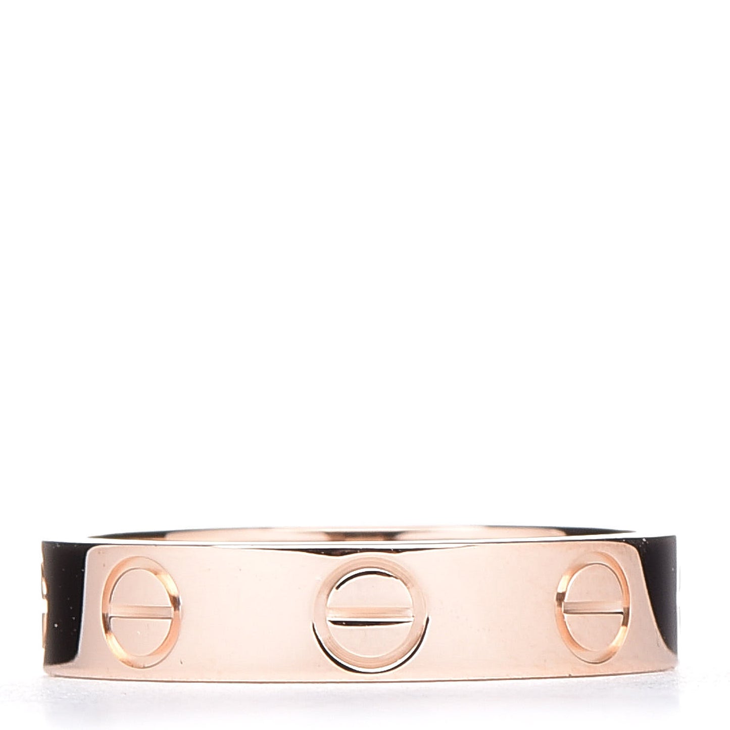 18K Pink Gold 3.5mm LOVE Wedding Band Ring 46 3.75