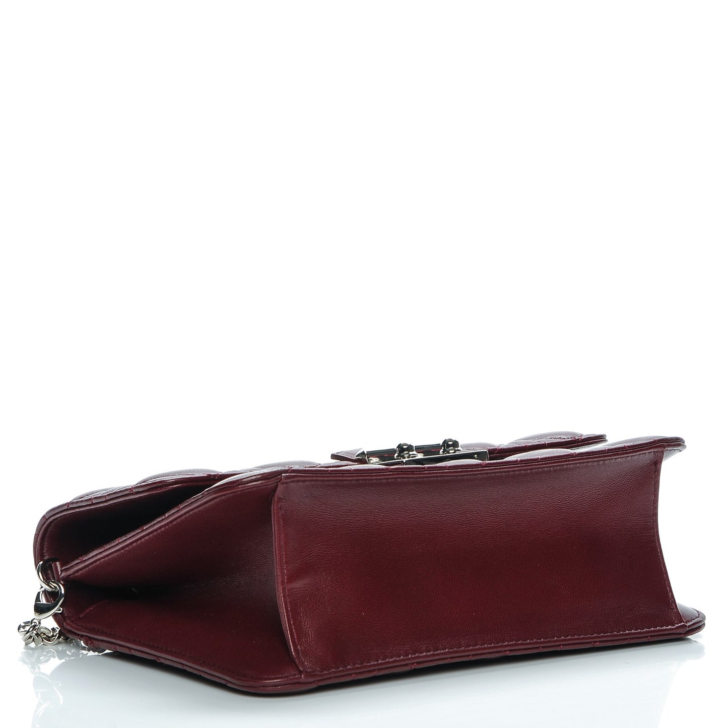 Lambskin Cannage Miss Dior Promenade Pouch Plum