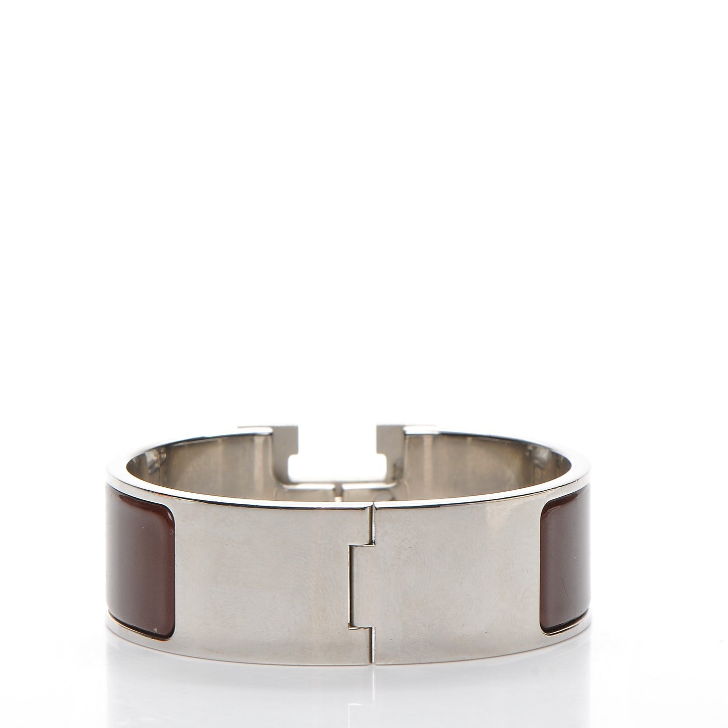 Enamel Wide Clic Clac H Bracelet PM Cacao
