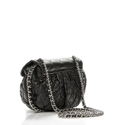 Chanel Washed Lambskin Quilted Medium Chain Around Messenger Black 3 of 7