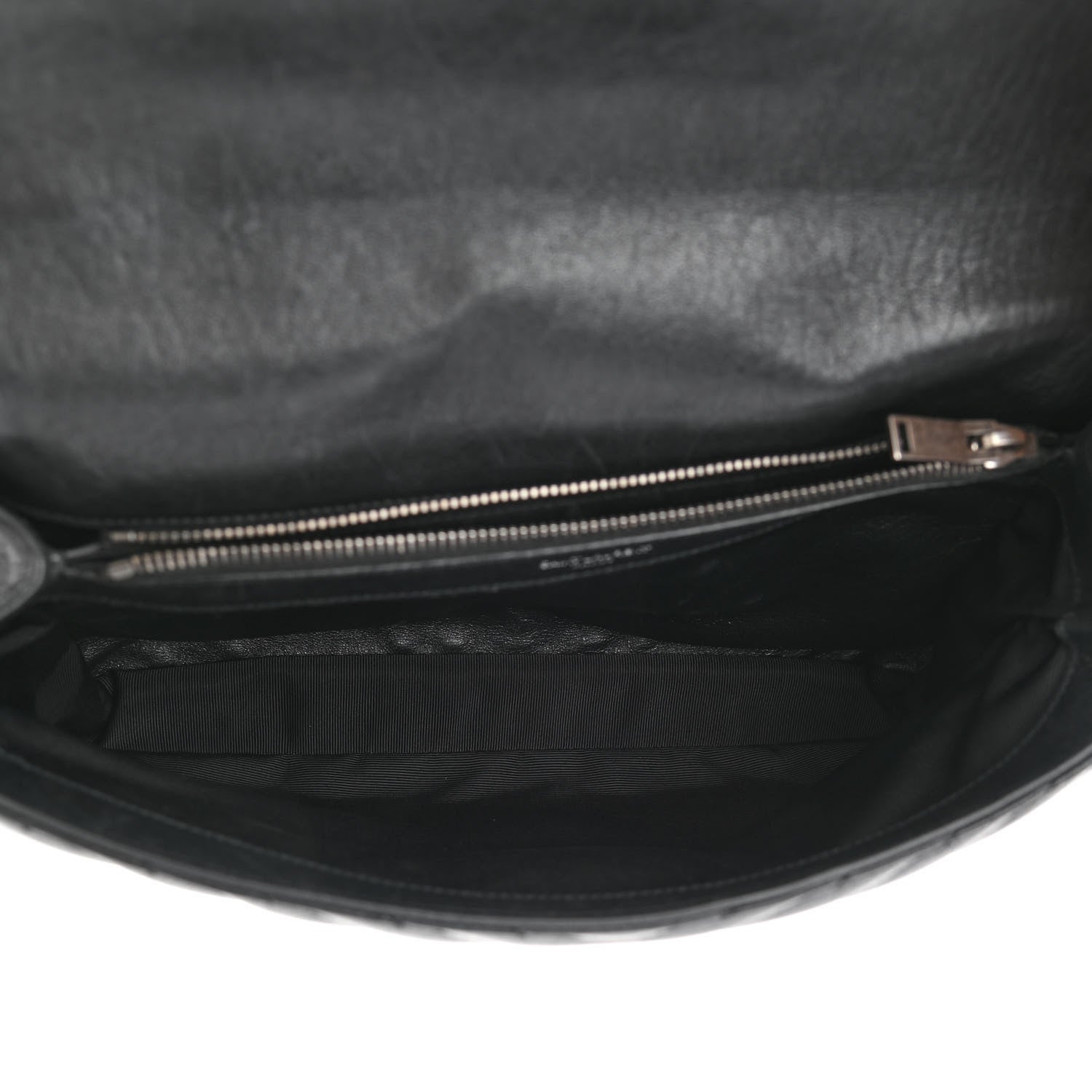 Saint Laurent Sheepskin Matelasse Chevron Monogram Large College Satchel Black 4 of 9