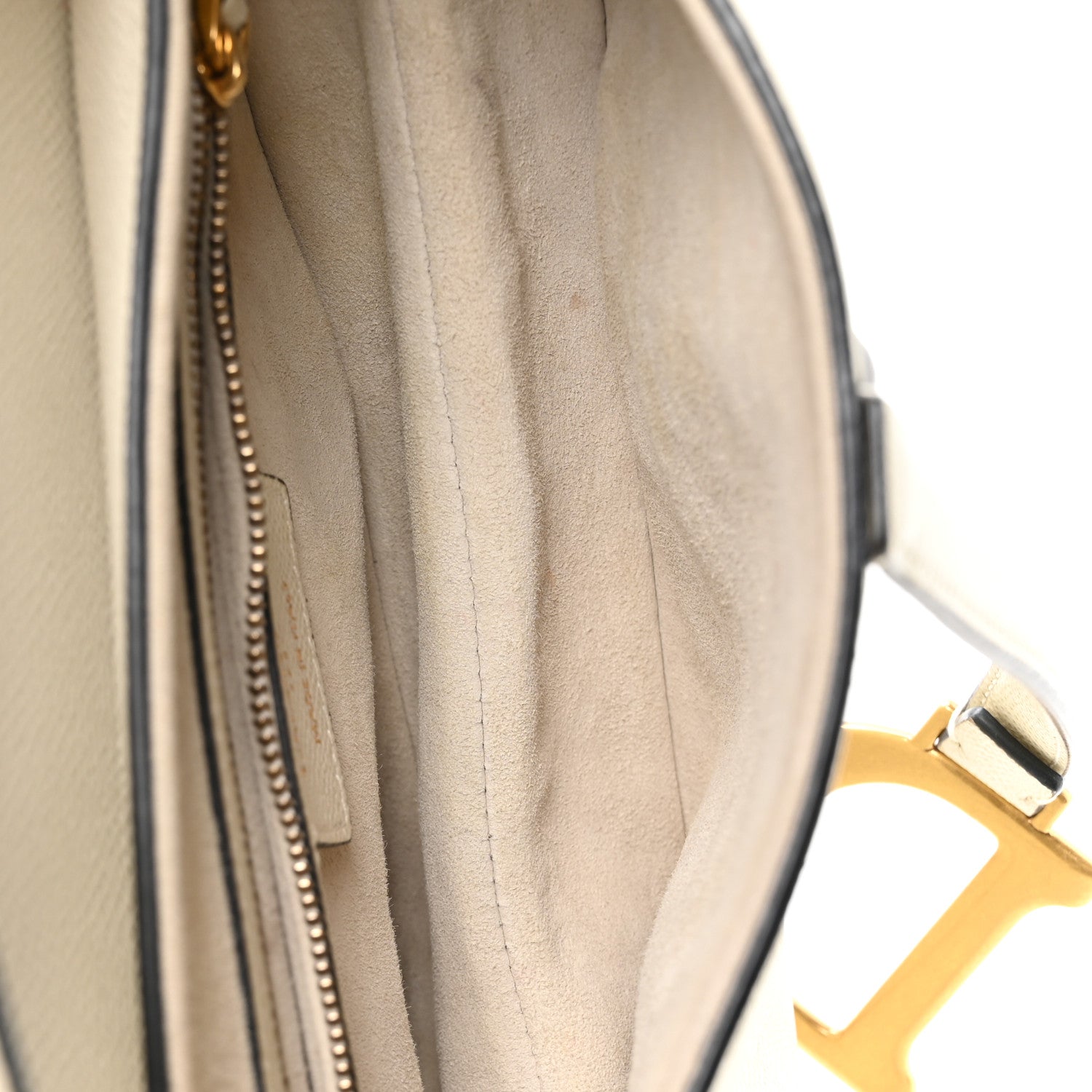 Christian Dior Grained Calfskin Saddle Bag White 5 of 10