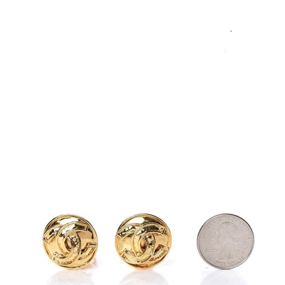 Chanel CC Clip On Earrings Gold 2 of 4
