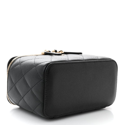 Chanel Caviar Quilted Small Vanity Case With Chain Black 4 of 11