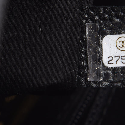 Chanel Grained Calfskin Stitched Small Drawstring Bag Black 7 of 10