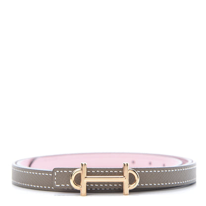 Hermes Swift Epsom 13mm Gamma Belt 90 Rose Sakura Etoupe 1 of 6