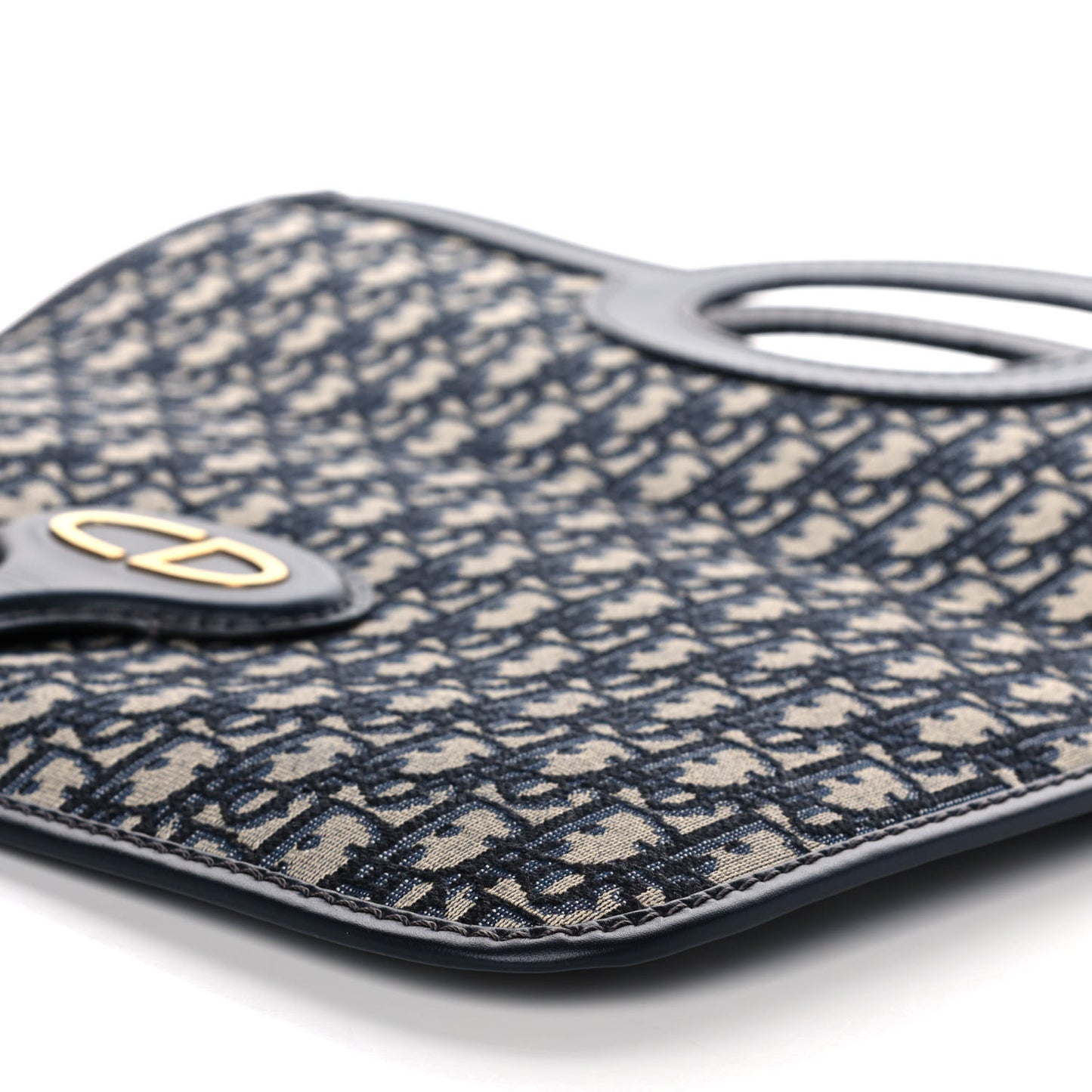 Oblique Fold Over Clutch Blue
