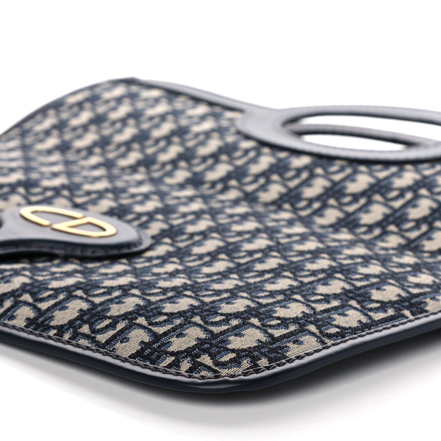 Christian Dior Oblique Fold Over Clutch Blue 11 of 14