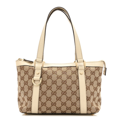 Gucci Monogram Small Abbey Tote Off White 1 of 10