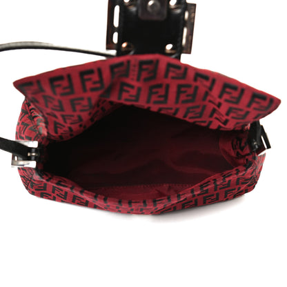 Fendi Zucchino Mini Mama Baguette Black Red 5 of 14