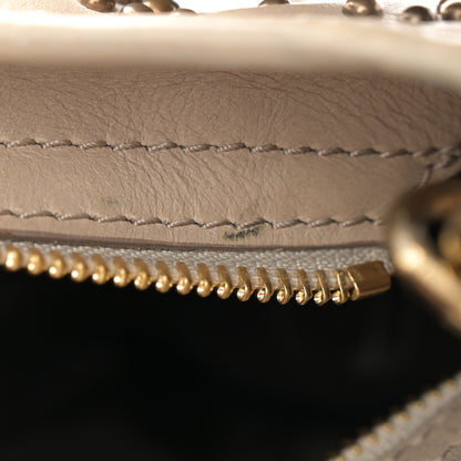 Burberry Calfskin Heart Studded Shoulder Bag Beige 14 of 15