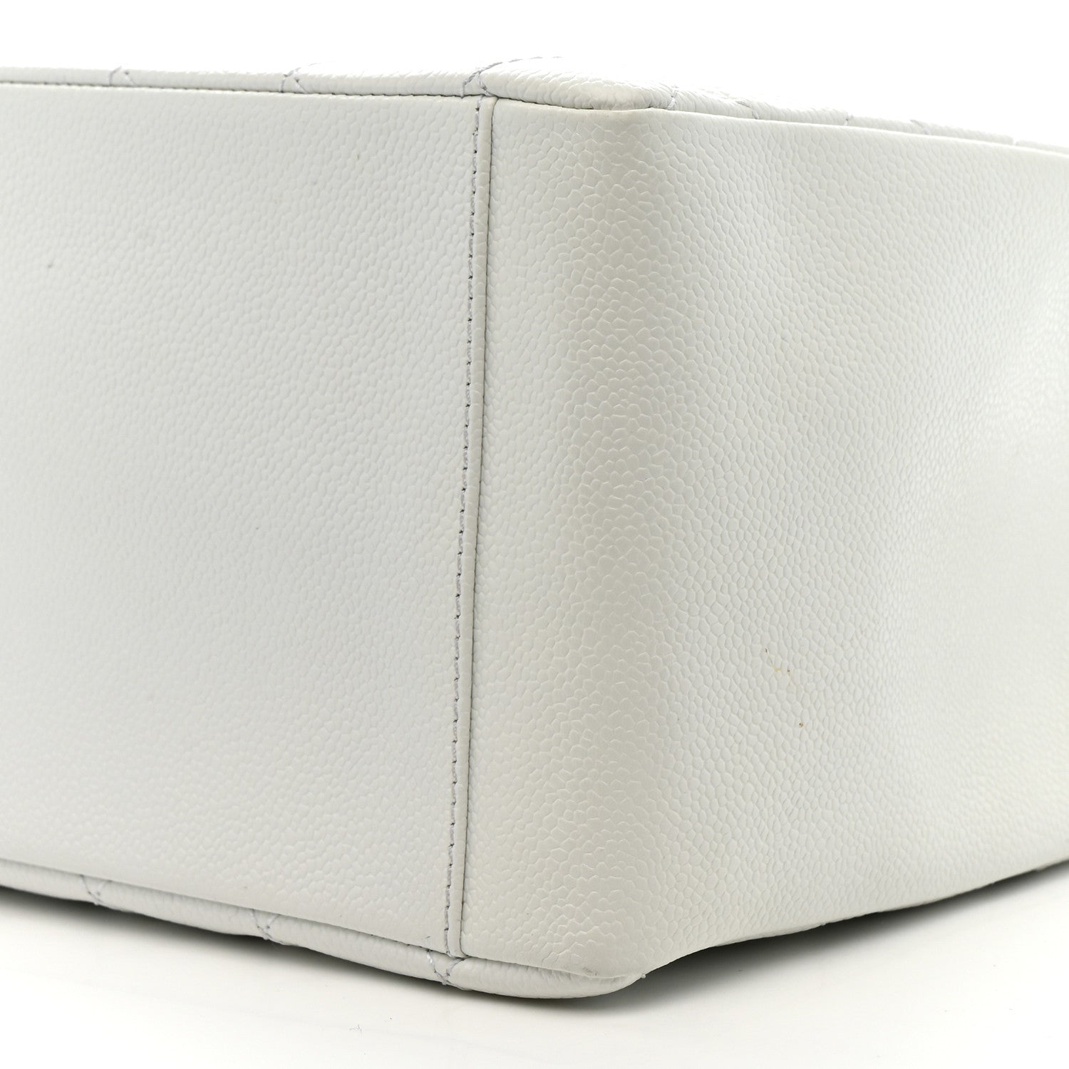 Chanel Caviar Quilted Grand Shopping Tote GST White 10 of 16