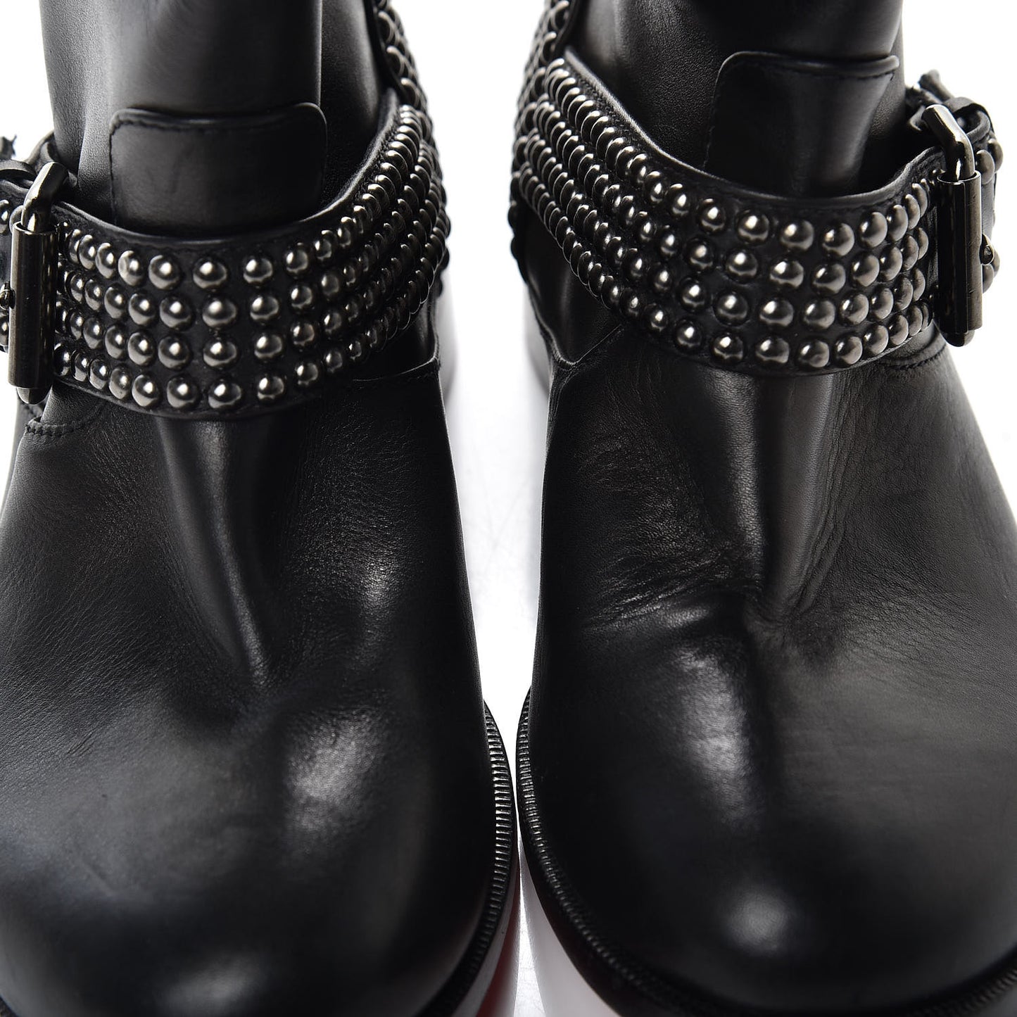 Calfskin Studded Bicloubutu 70 Boots 38 Black
