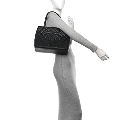 Chanel Caviar Quilted Medallion Tote Black 2 of 9