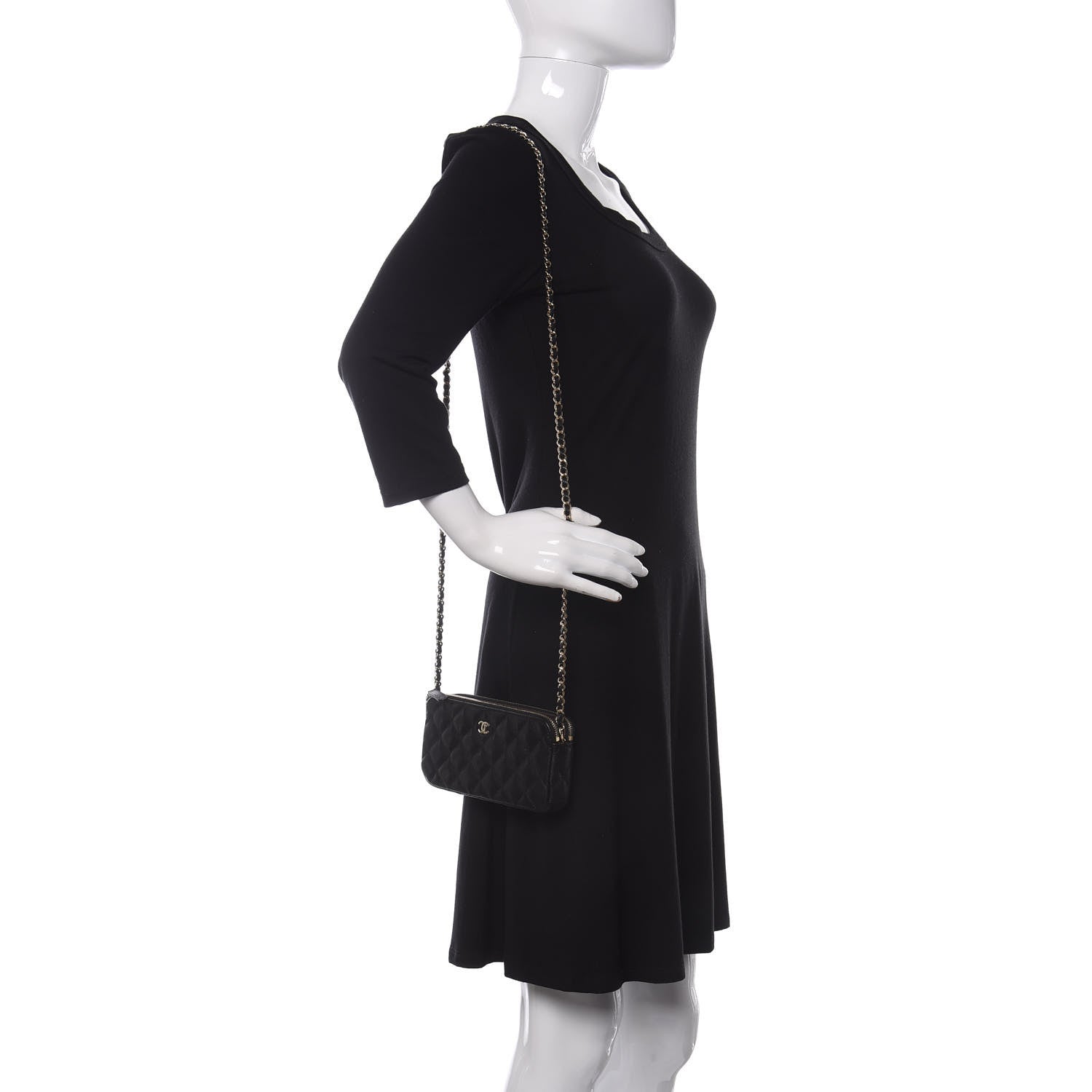 Chanel Caviar Quilted Small Clutch With Chain Black 2 of 10