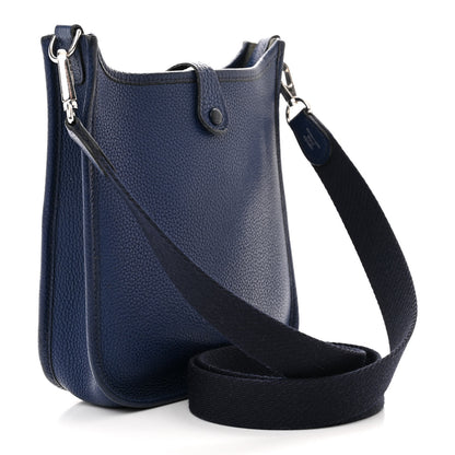 Hermes Taurillon Clemence Evelyne TPM Blue Saphir Blue Indigo 3 of 14