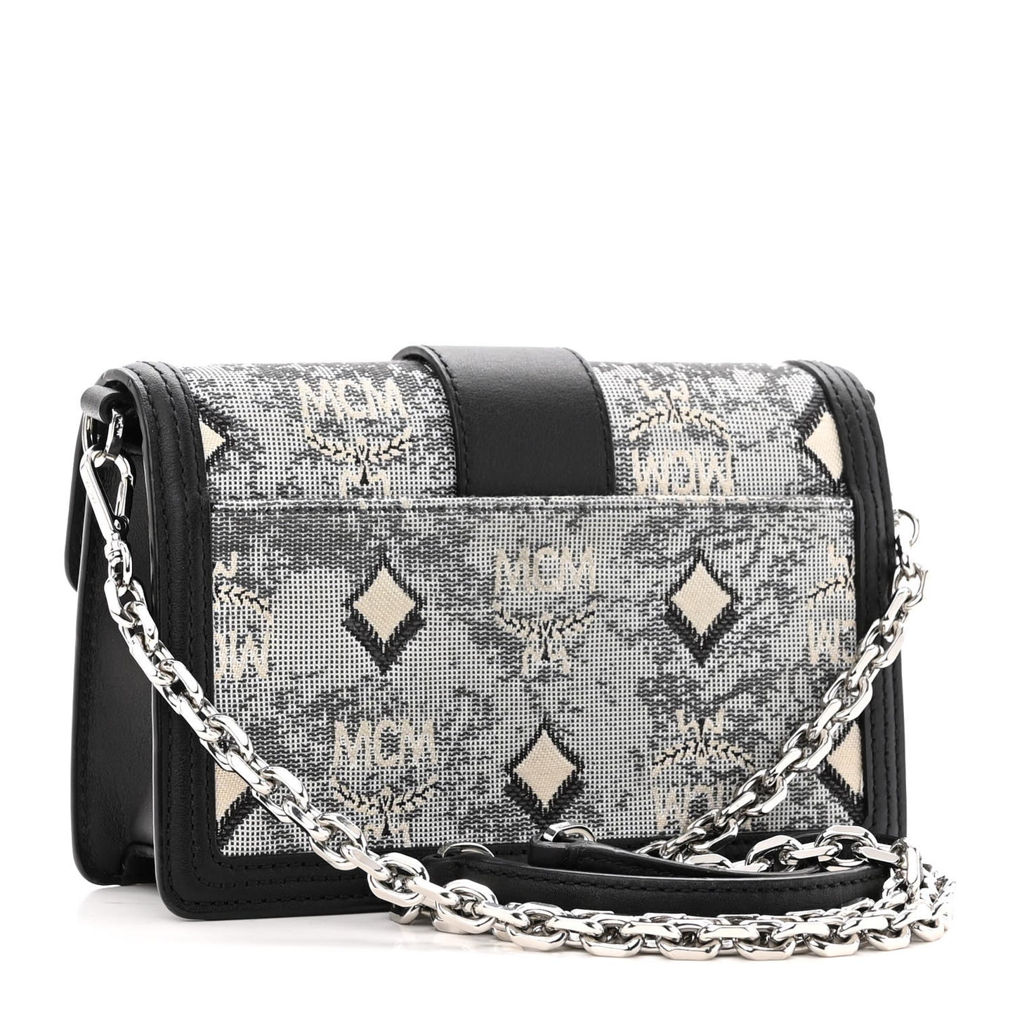Vintage Jacquard Monogram Mini Tracy Crossbody Black