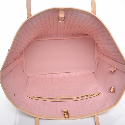 Louis Vuitton Damier Azur Neo Neverfull MM Rose Ballerine 5 of 9