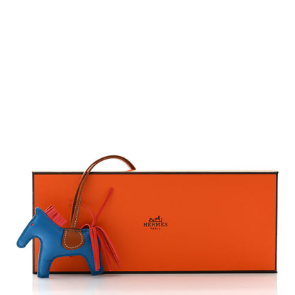 Hermes Milo Lambskin Grigri Rodeo Horse Bag Charm PM Blue Zanzibar 5 of 5