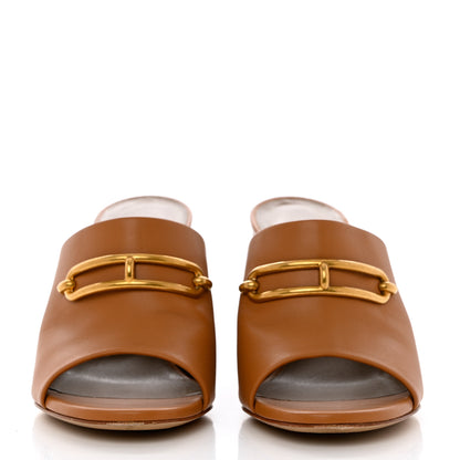 Hermes Calfskin Camilla Mules 36.5 Beige Dore 2 of 12