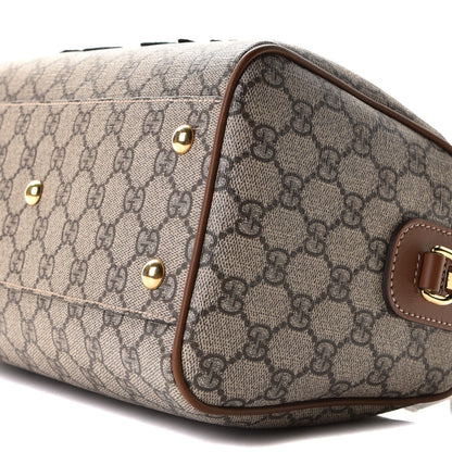 Gucci GG Supreme Monogram Floral Embroidered Small Boston Brown 9 of 9
