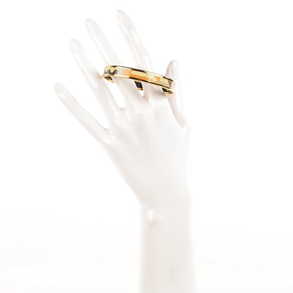 Hermes Enamel Printed Narrow Perspective Cavaliere Bracelet 62 Gold 2 of 6