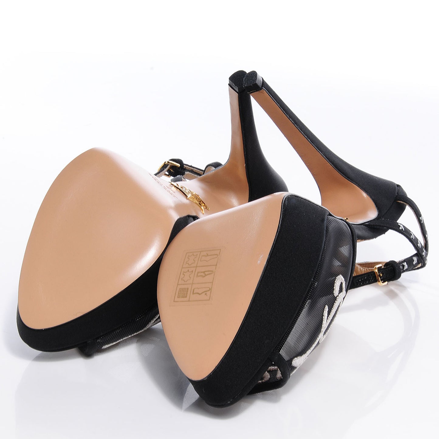 CHARLOTTEOLYMPIACrepeSatinParisAnkleStrapPlatformSandals37Black