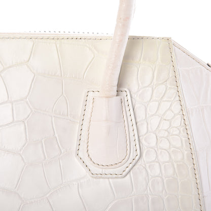 Givenchy Calfskin Crocodile Embossed Small Antigona White 14 of 26