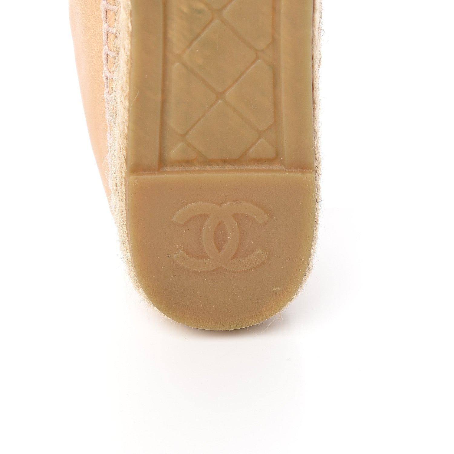 Chanel Lambskin CC Espadrilles 38 Beige Black 8 of 13