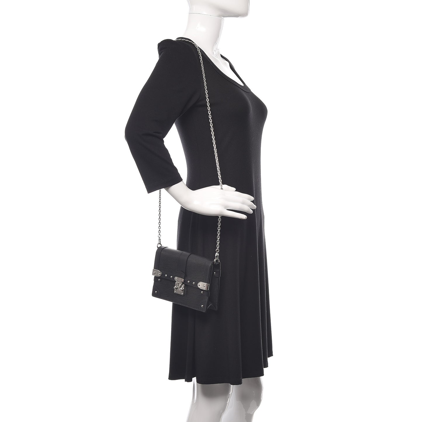 Epi Trunk Chain Wallet Black