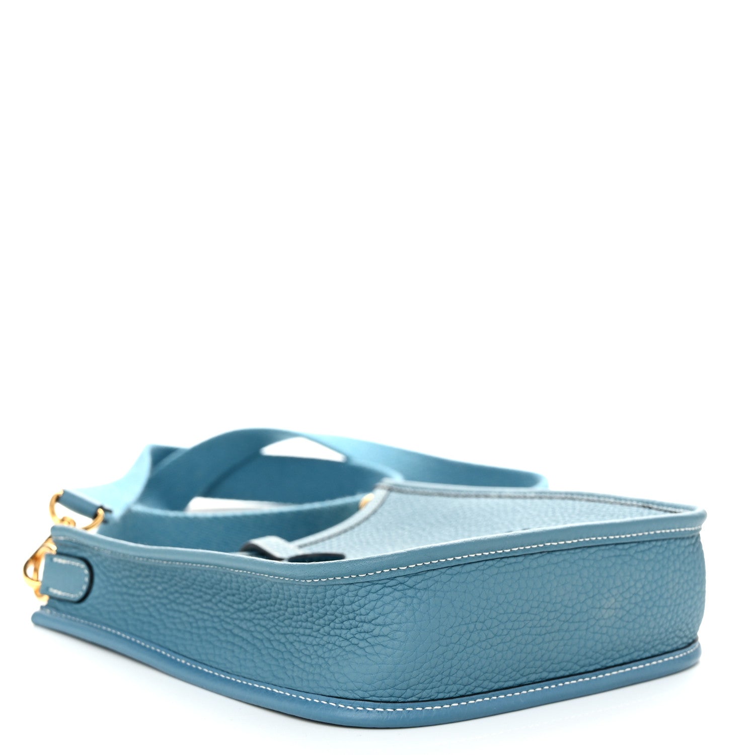 Hermes Taurillon Clemence Evelyne TPM New Blue Jean 4 of 11