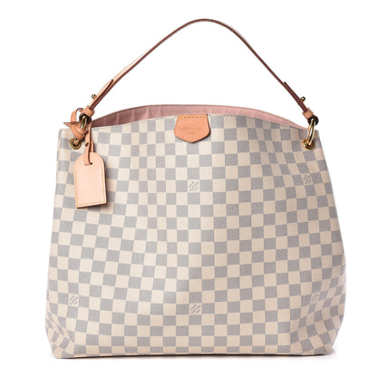 Louis Vuitton Damier Azur Graceful MM Rose Ballerine 1 of 11