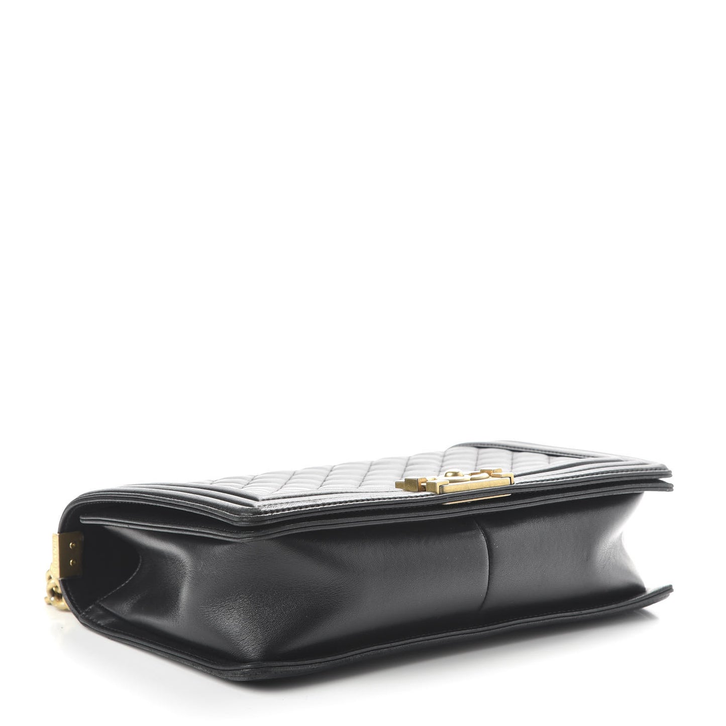 Lambskin Quilted New Medium Boy Flap Black