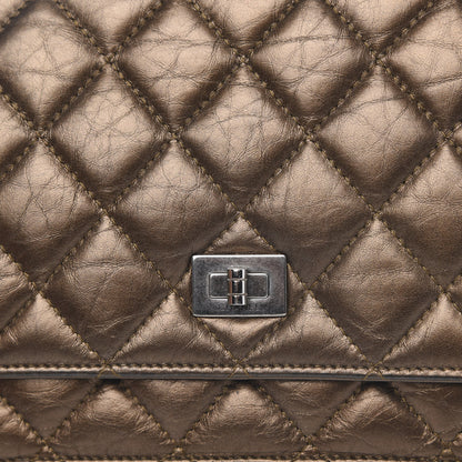Chanel Metallic Aged Calfskin Quilted Reissue Wallet On Chain WOC Bronze 11 of 14
