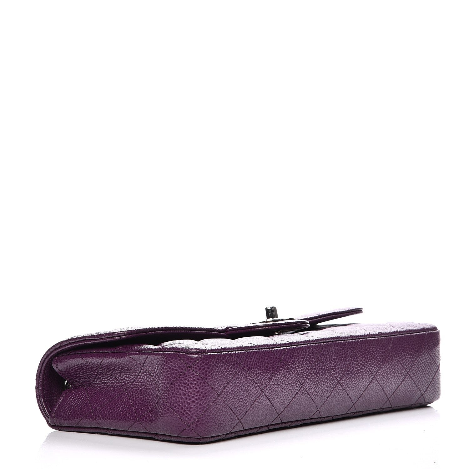 Chanel Caviar Quilted East West Flap Dark Purple 4 of 7